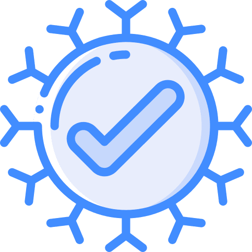Cancer cell tick cancer cell approved icon