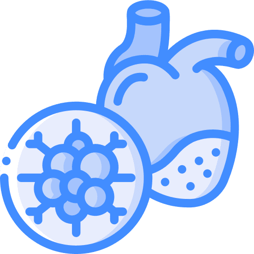 Heart healthcare and medical tumor anatomy icon