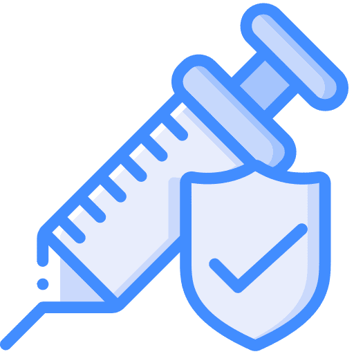 Injection healthcare and medical vaccine security icon