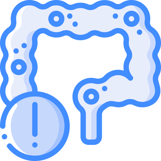 Intestines warning anatomy bowels icon