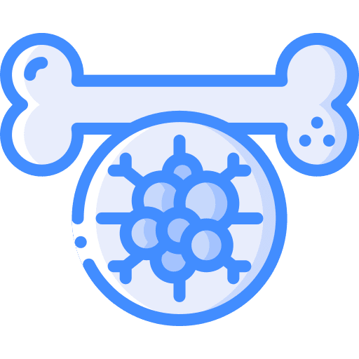Bone anatomy cell illness icon