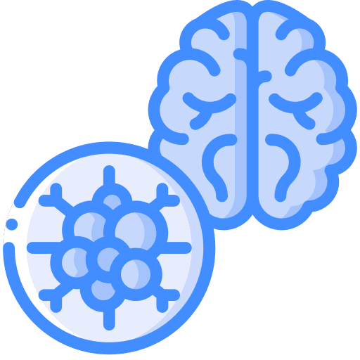 Brain body organ brain illness icon