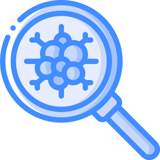 Search research analysis health icon