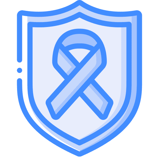 Shield healthcare and medical secure ribbon icon
