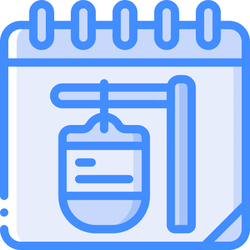 Calendar therapy date iv bag icon