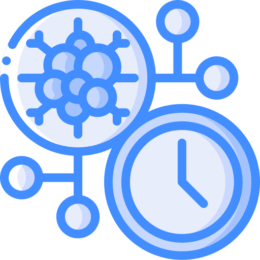 Clock spread cancer tumor icon