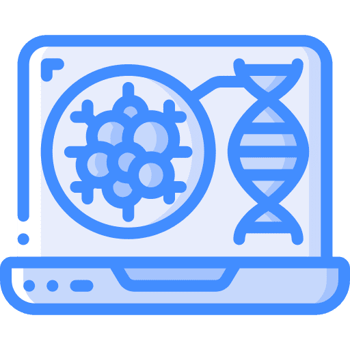 Laptop analysis cancer device icon