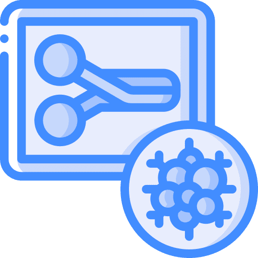 Scissors cancer cell operation icon