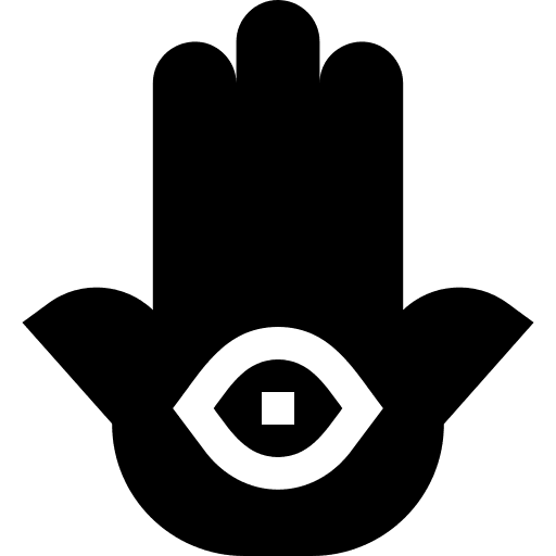 Hamsa hand spiritual faith icon