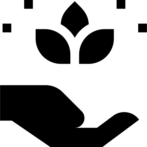 Wellness hand yoga lotus icon