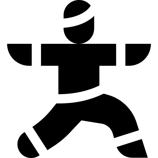Yoga exercise yoga pose warrior icon