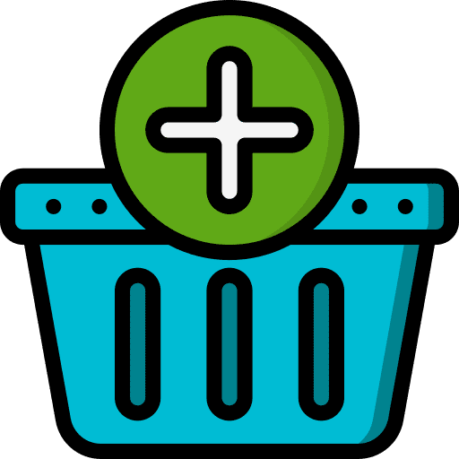 Add to basket plus commerce and shopping ecommerce icon