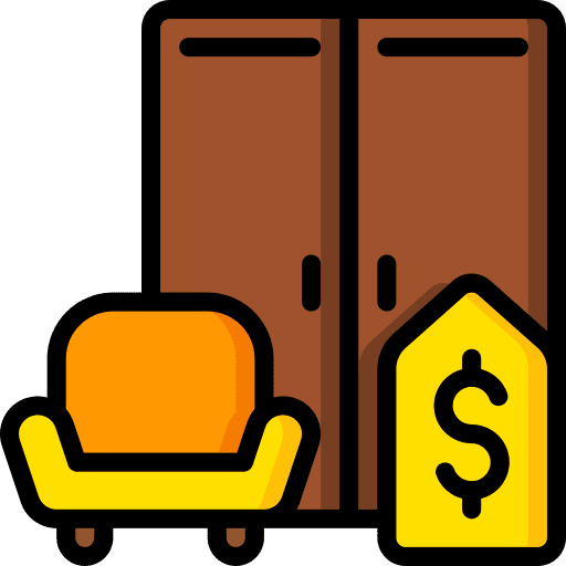 Furniture sale furniture store icon