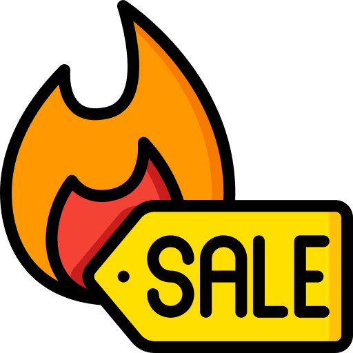 Hot deal hot deal sticker label icon