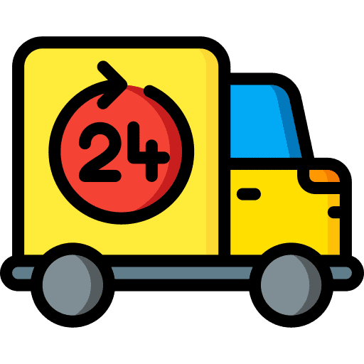 24 hours delivery shipping and delivery transport 24 hours delivery icon