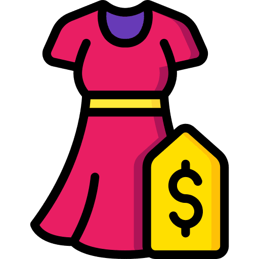 Dress clothes commerce and shopping garment icon