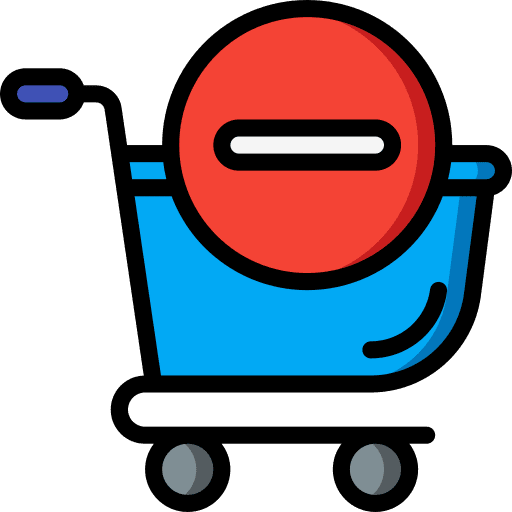 Remove from cart cancel remove from cart shopping cart icon