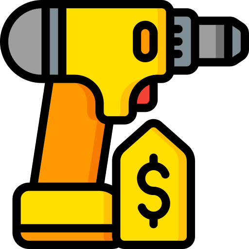 Drill sale power tool work tools icon