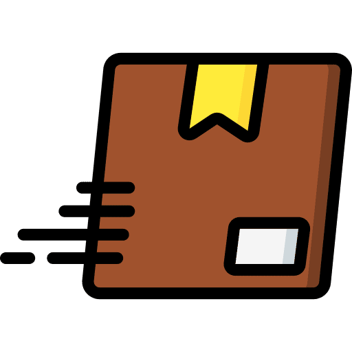 Fast delivery shipping and delivery box interface icon