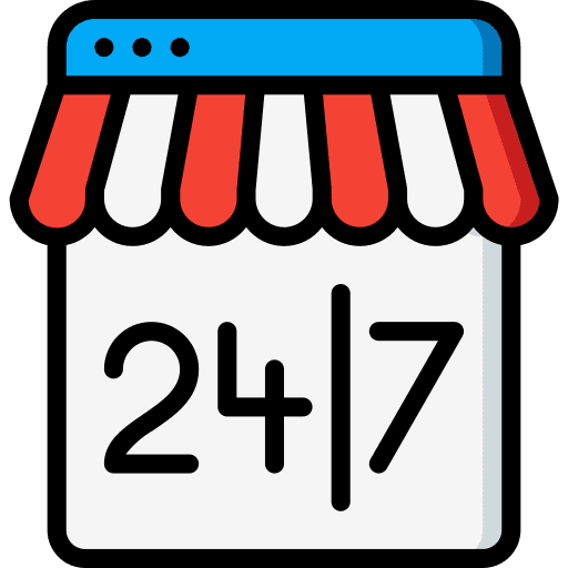 Online shop mobile store grow shop commerce icon