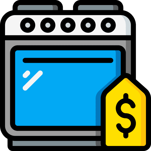 Oven price tag appliances stove icon