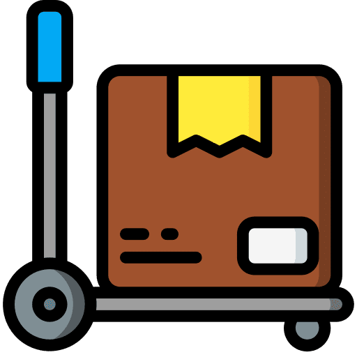 Parcel delivery shipping box icon