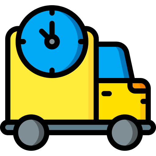 Van logistics delivery travel time icon