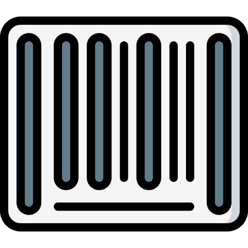 Barcode serial commerce and shopping line icon