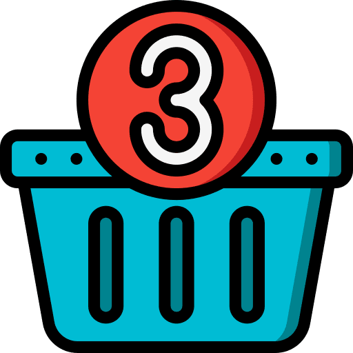 Basket items shopping basket interface icon