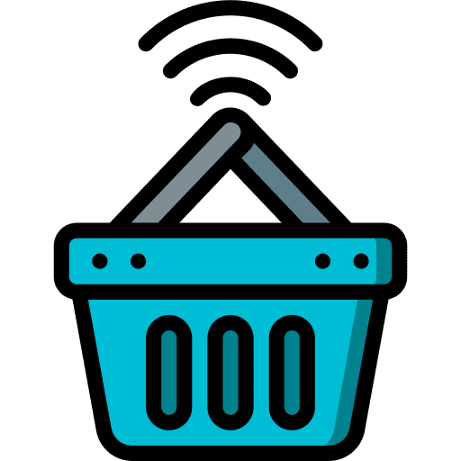 Basket shopping shopping bag commerce icon