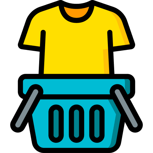 Basket tshirt shopping basket ecommerce icon