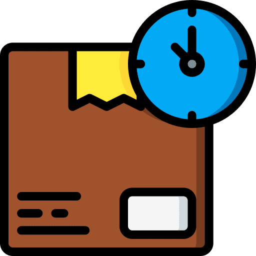 Fast delivery on time shipping time icon
