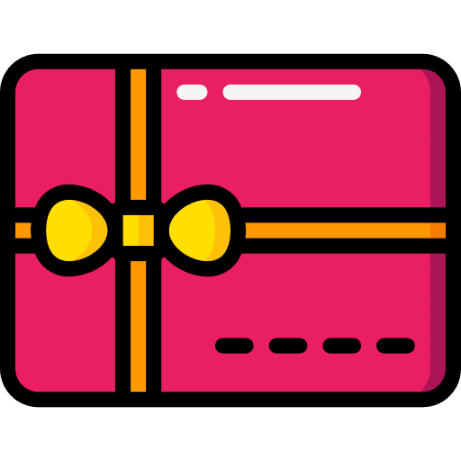 Gift card voucher offer birthday and party icon