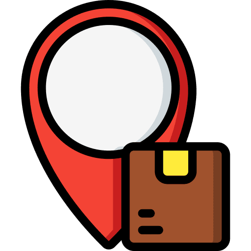Location pin logistic location package icon