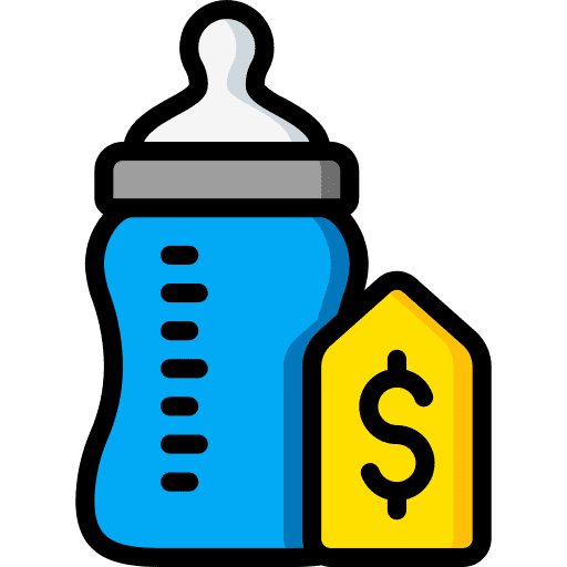 Milk bottle shop milk bottle commerce and shopping icon