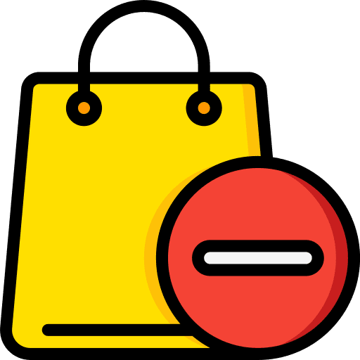 Shopping bag minus shopper shopping bag icon
