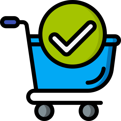 Shopping cart commerce and shopping checkout shopping cart icon