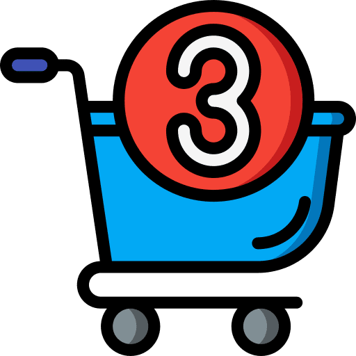 Shopping cart items store commerce and shopping icon