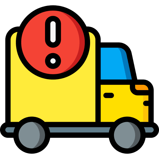 Van alert delivery truck van icon