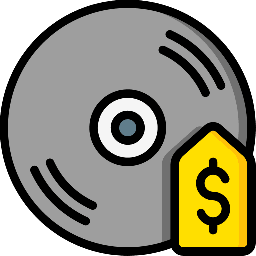 Vinyl media sale price tag icon