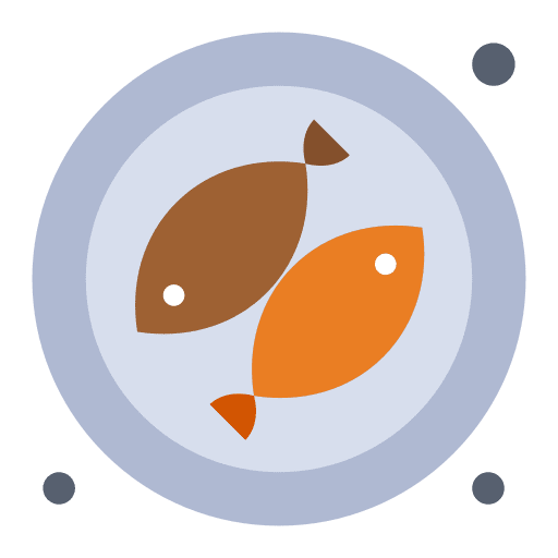 Fish seafood animals food and restaurant icon