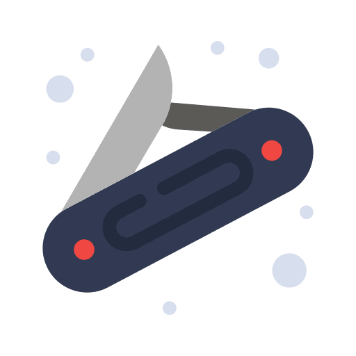 Pocket knife multitool camping equipment icon Pocket knife multitool camping equipment icon