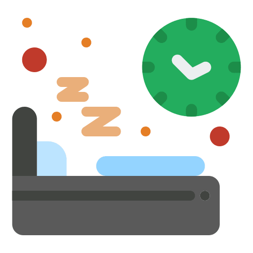 Bed time sleep rest relax icon