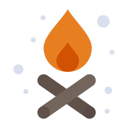 Campfire explore camping vacation icon Campfire explore camping vacation icon