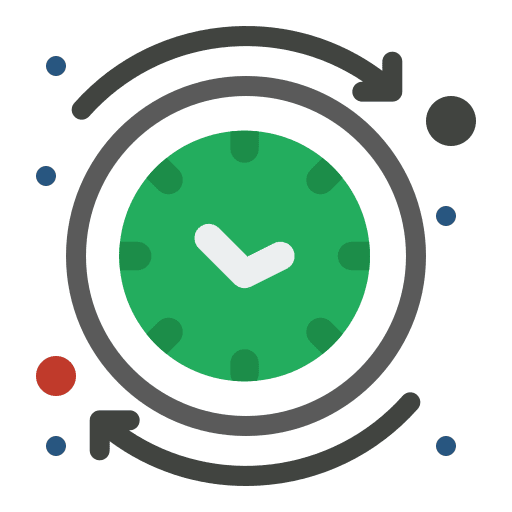 Clock counterclockwise ui time and date icon