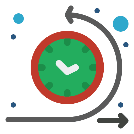 Clock idle clock time and date icon