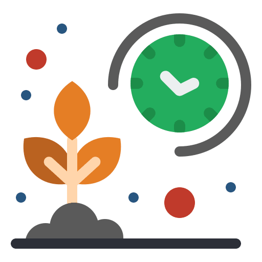 Smart farm smart farm plant time and date icon