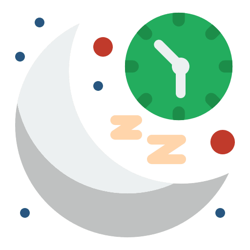 Clock night midnight clock icon