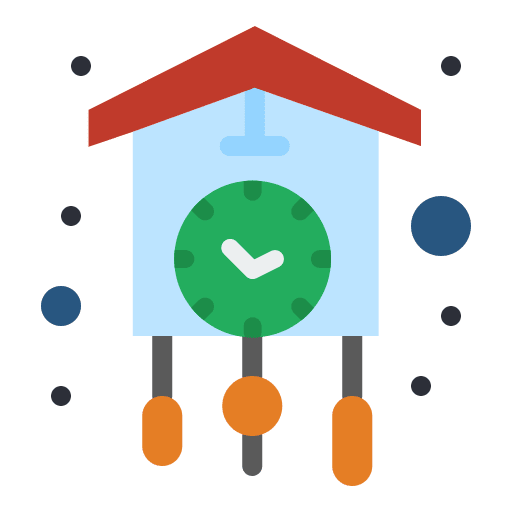 Cuckoo clock wooden cuckoo clock watch icon