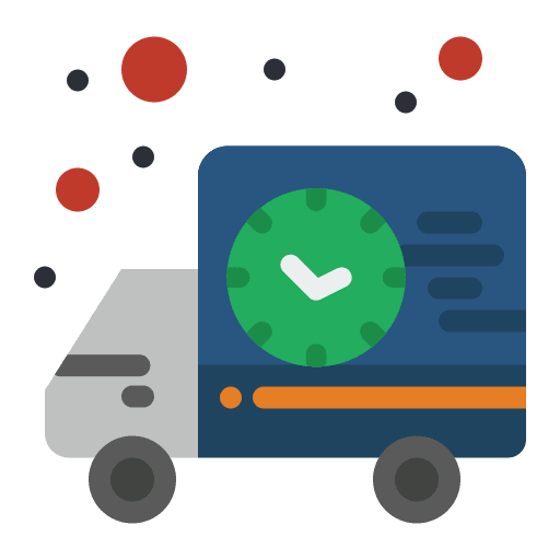 Delivery time shipping and delivery travel delivery truck icon